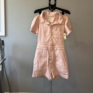 Pilcro Utility Romper – Pink/Rose – Size 8 – NWT
